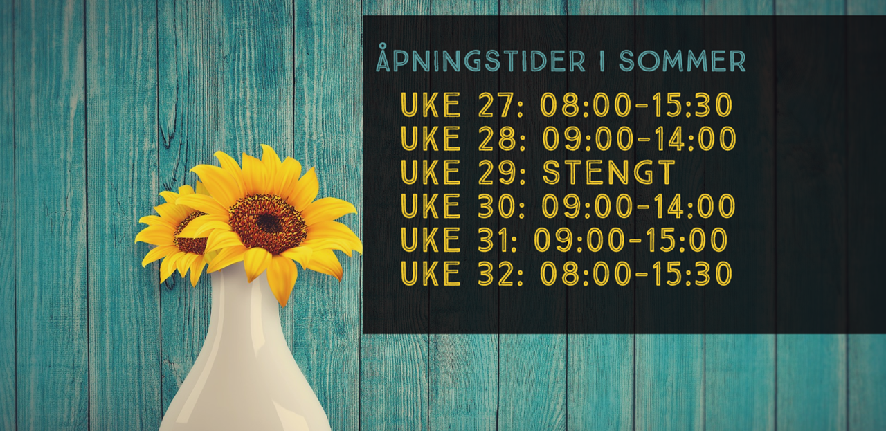 Åpningstider sommer 2020