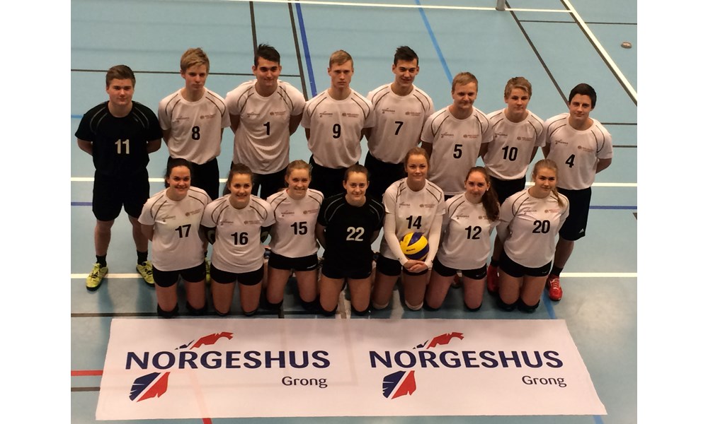 Skolelaget i volleyball 2016. Foto: Morten Fjerstad.