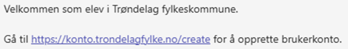 SMS om brukeraktivering fra TRFK