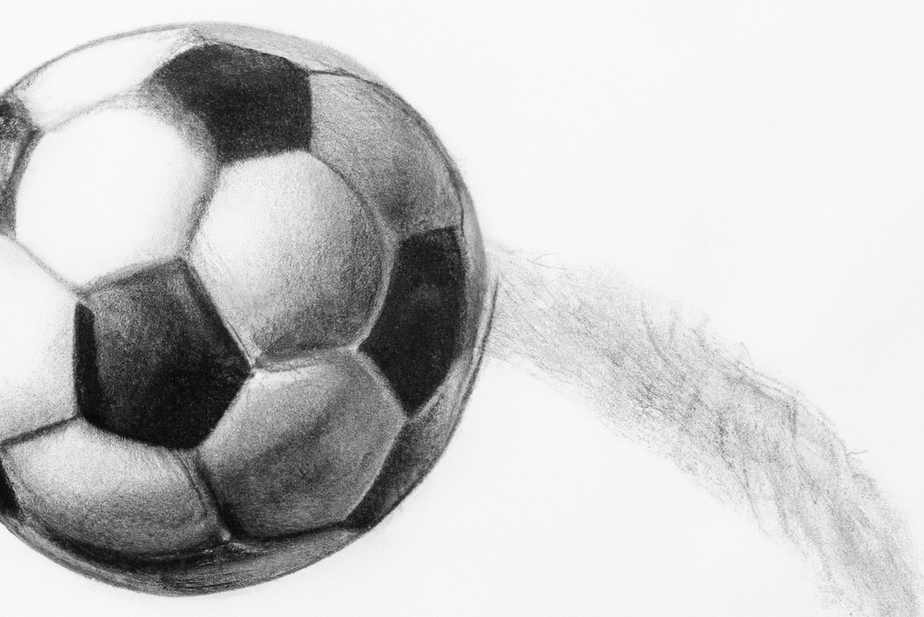 DALL·E 2023-02-01 15.49.43 - Pencil drawing of black and white soccer ball flying through the air panoramic picture.png