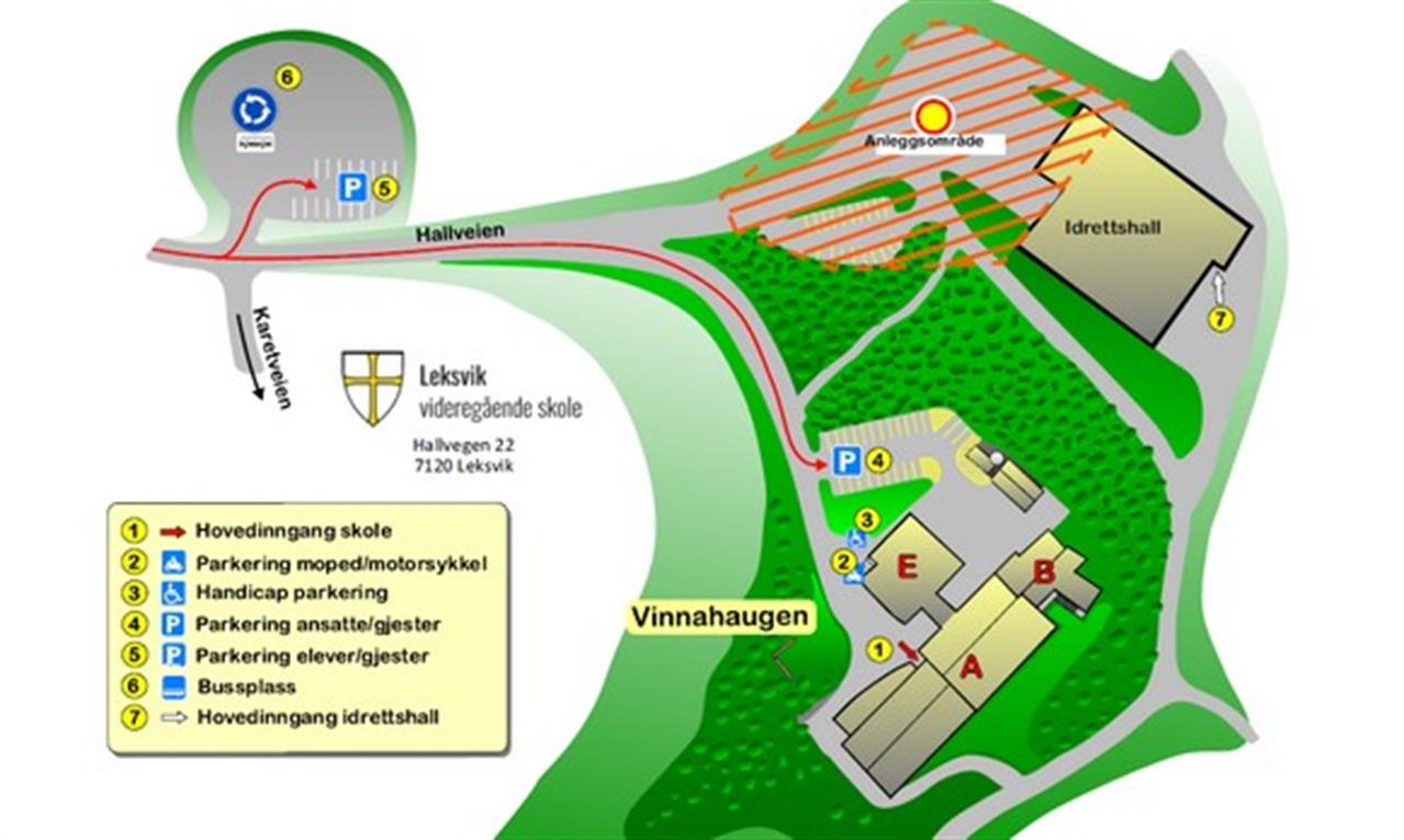 Parkering Leksvik vgs