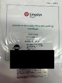 Lingdys-lisens Bilde av en lapp med lingdyslisens
