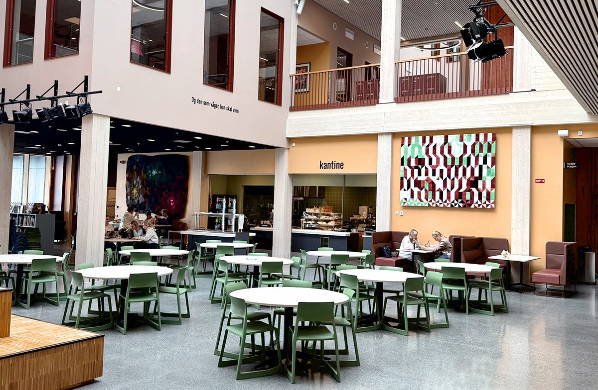 Kantine ved Johan Bojer vgs, foto Gigo