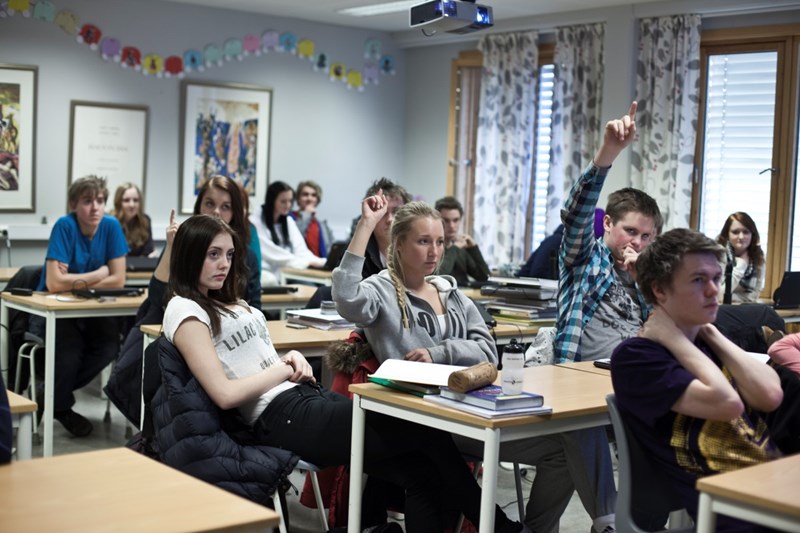 Elever i klasserom